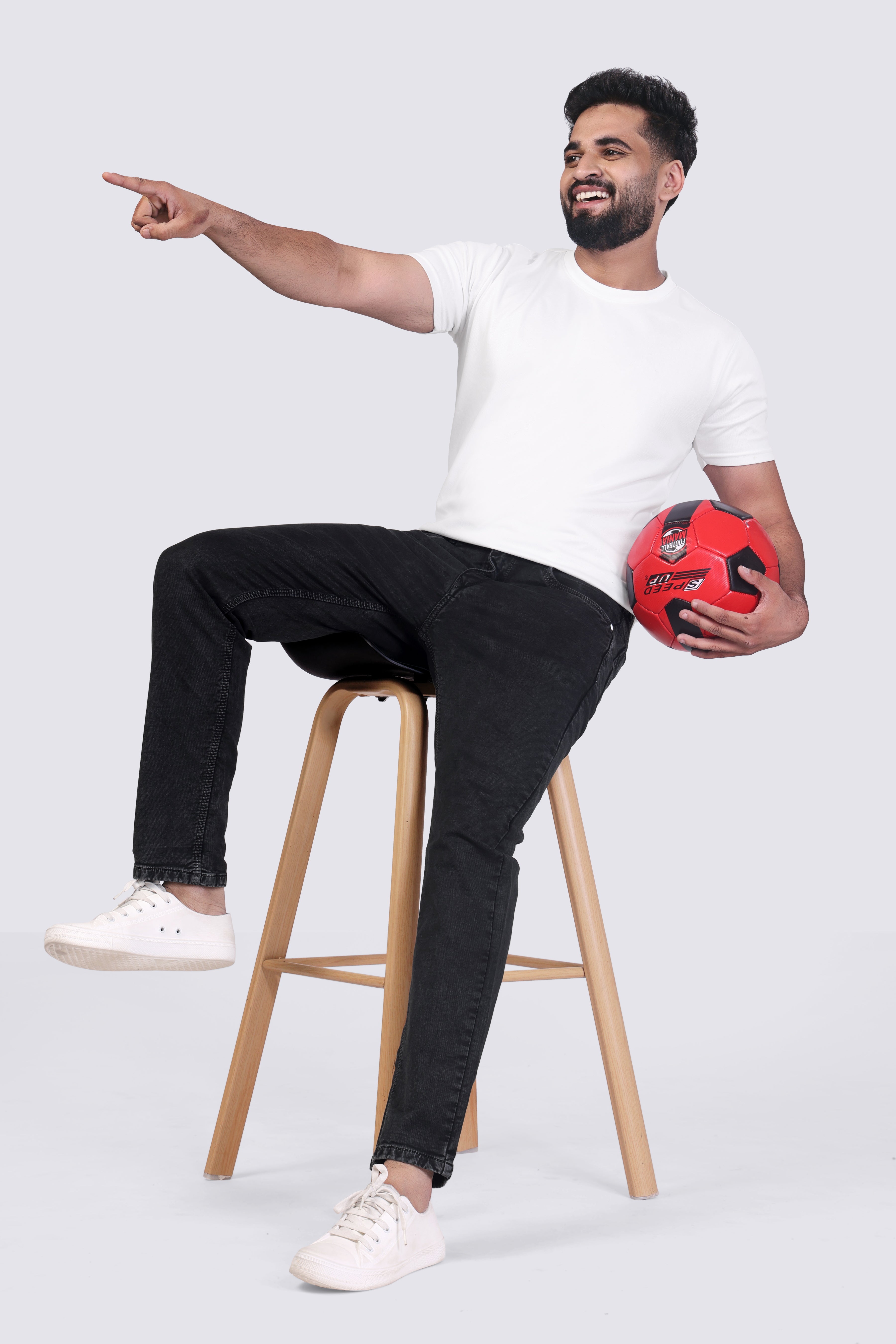 Black Sulphur Regular Fit Denim Jeans for Men's